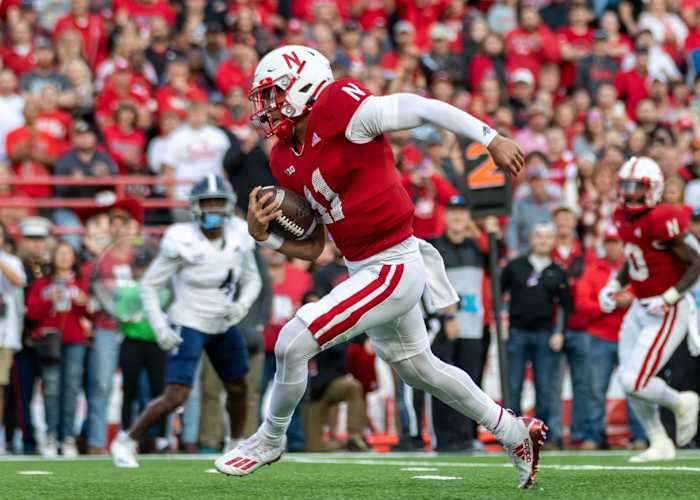 Casey Thompson 2022 Nebraska football vs. Georgia Southern football run